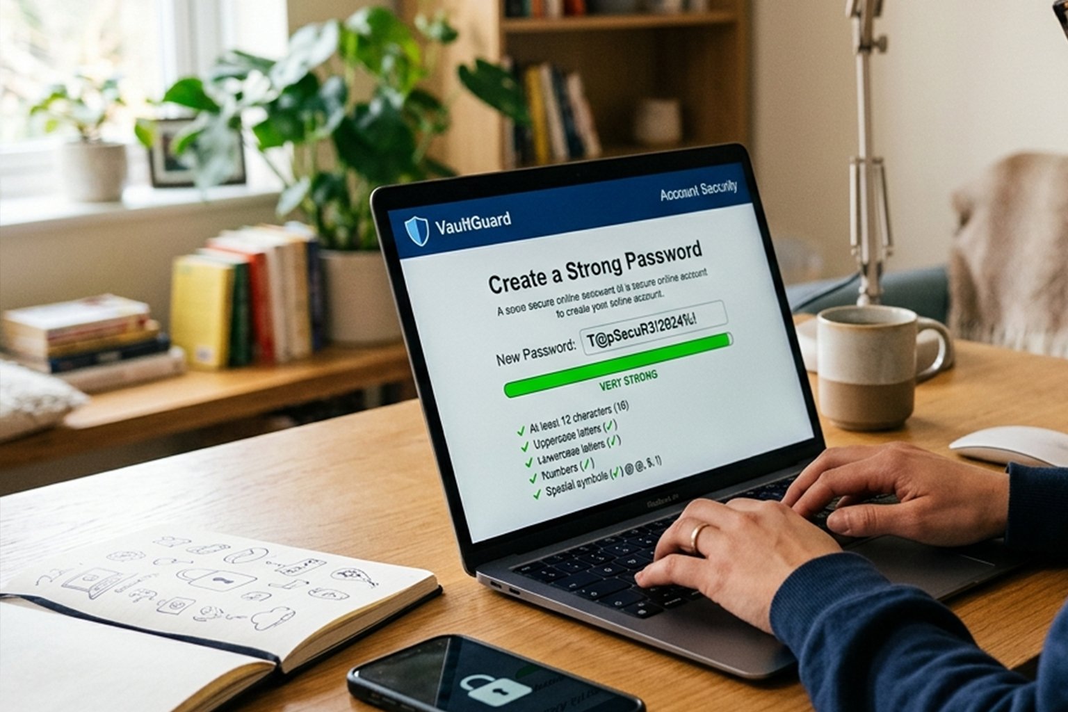 Creating strong and unique passwords for online security