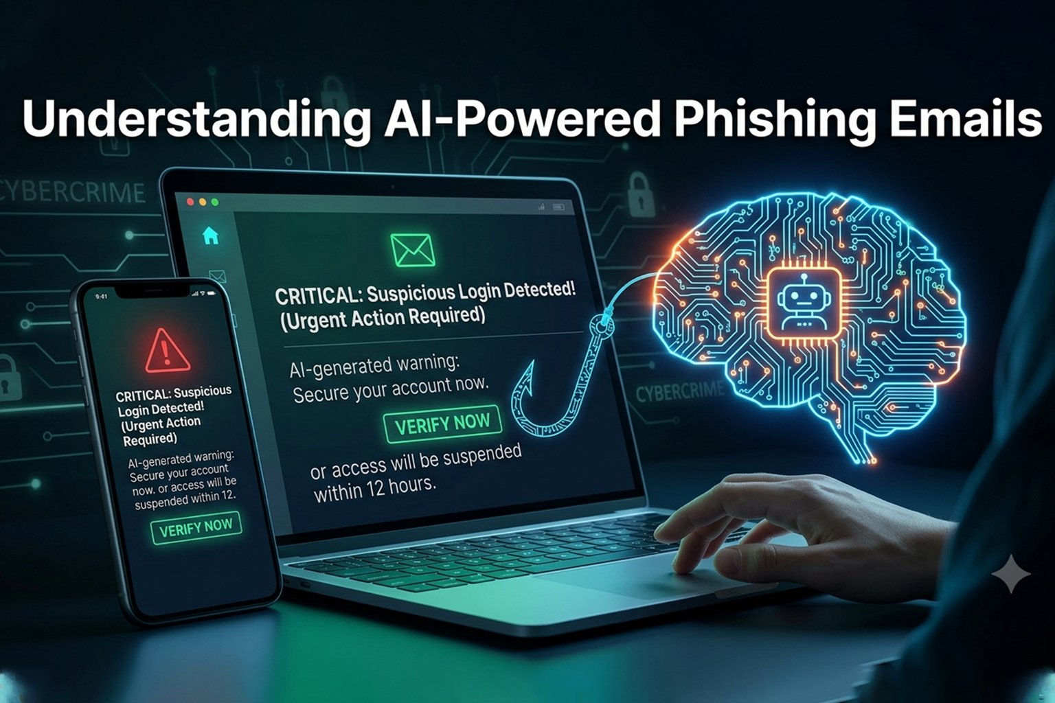 Example of an AI-powered phishing email in 2026