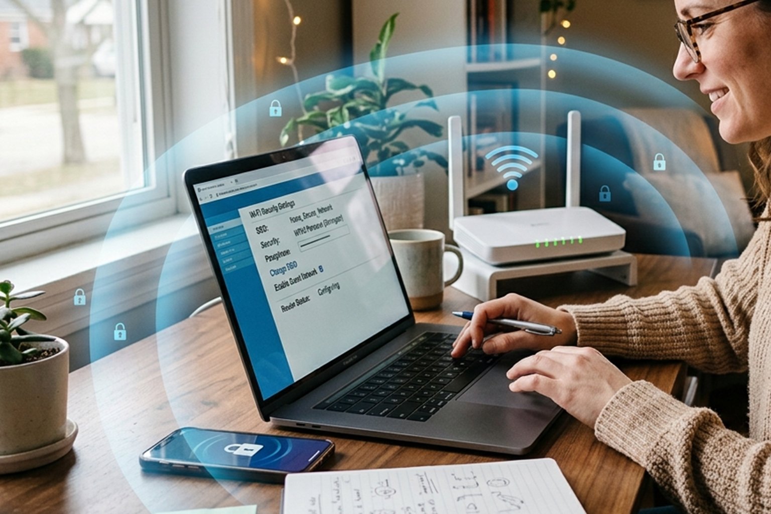 Secure home Wi-Fi network configuration