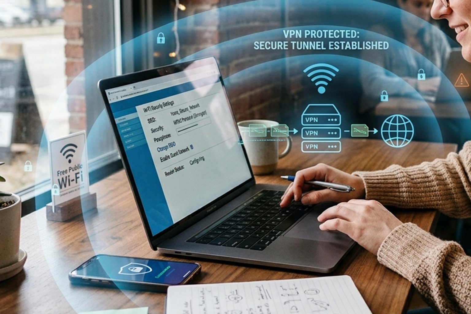 Using a VPN to stay safe on public Wi-Fi